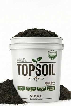 All Purpose Top Soil Pail, Garden Potting Soil Indoor Plants Mix and Potting Soil Outdoor Plants, Versatile Potting Mix for Flowers Vegetables Shrubs and Landscaping (6 lb)